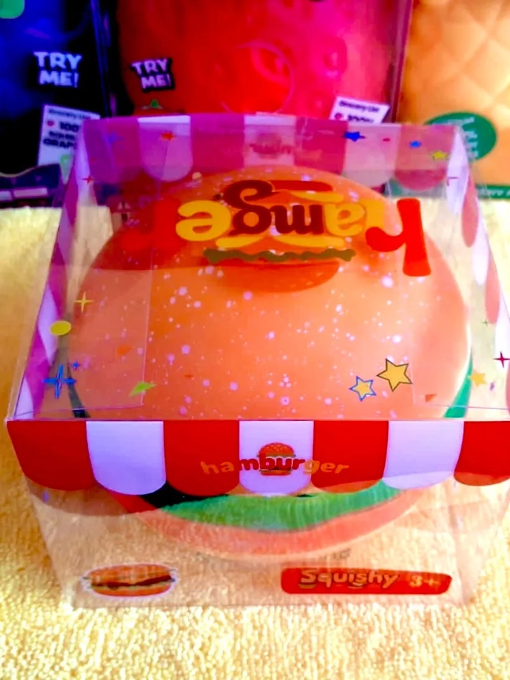 JUMBO SIZE SQUISHY HAMBURGER 5 INCHS